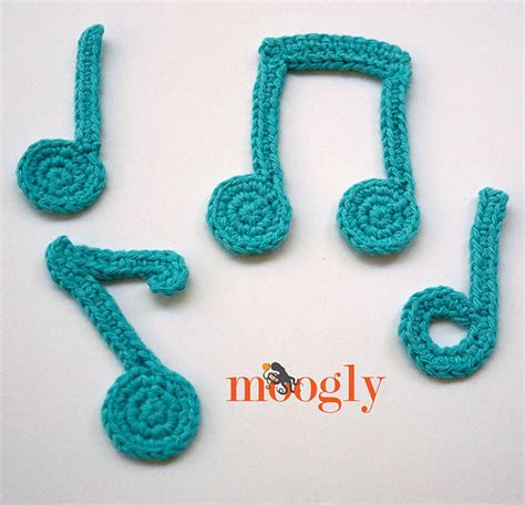 Ravelry: Music Note Crochet Appliques pattern by Tamara Kelly