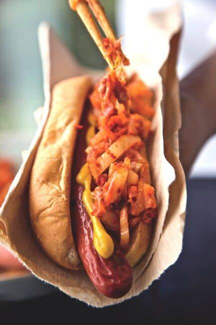 Hot Dogs with Kimchi Relish • Steamy Kitchen Recipes