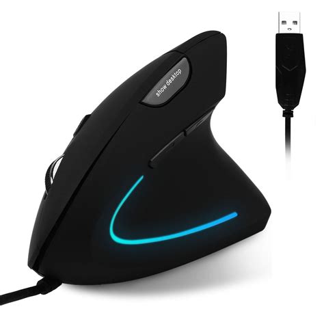 TSV Wired Ergonomic Vertical Mouse, Large Ergonomic Computer Mouse High ...