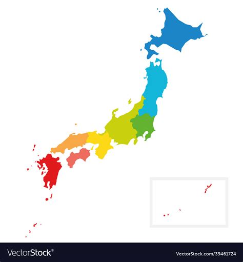 Political Map Of Japan Color Coded