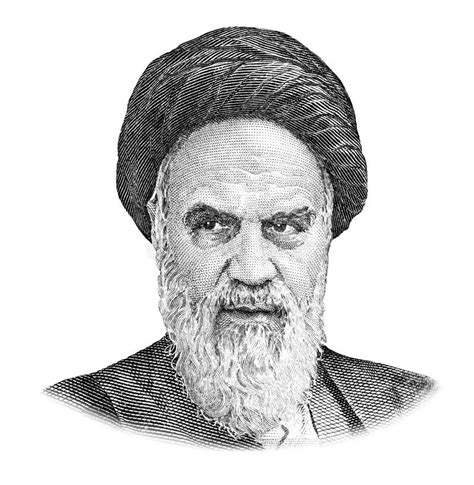 Ayatollah Ruhollah Khomeini. Portrait from Iran Banknotes Editorial Stock Image - Image of note ...