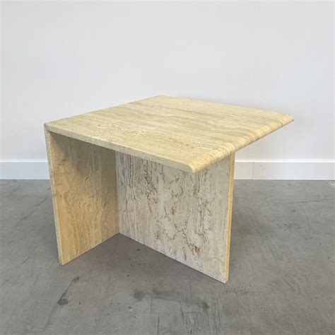 Vintage travertine side table, 1970s | #154592