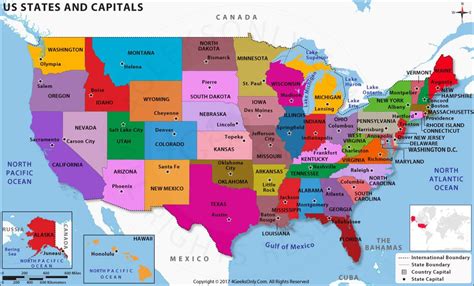 United States Map with Capitals, US States and Capitals Map