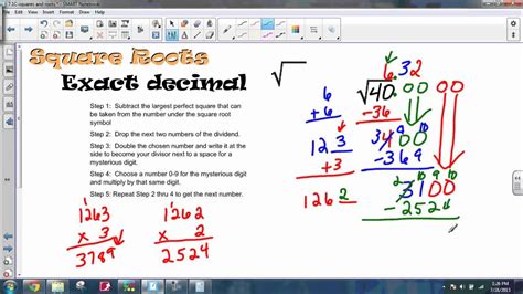 Square Roots (exact Decimal) - YouTube