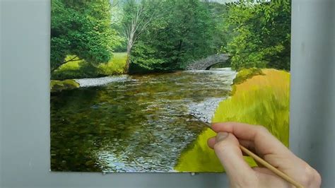 #119 How To Paint a Shallow River - YouTube | Oil painting demos, Grass painting, Oil painting ...