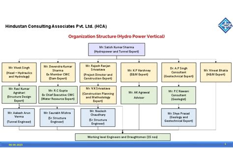 HCA Org chart - Hdyro Sector HCA0EBC | PDF