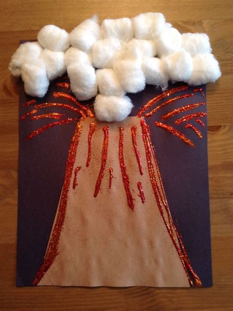 V is for Volcano #Craft #handwork: Volcano Crafts For Kids, Dinosaur Volcanos, Work Dinosaurs ...