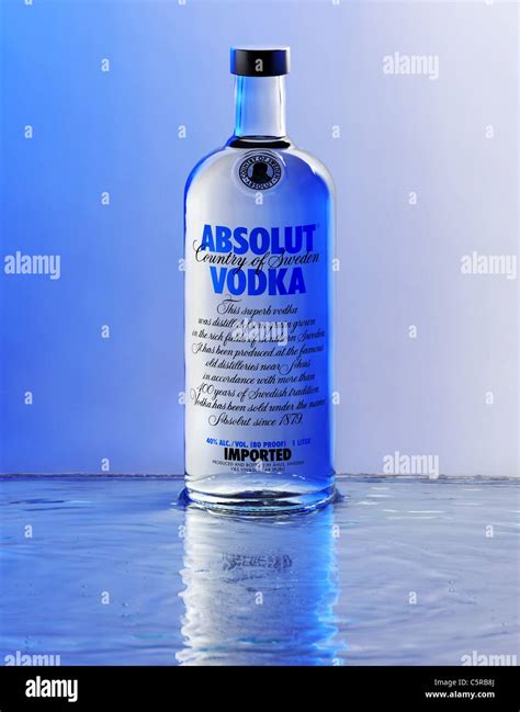 absolut vodka bottle Stock Photo - Alamy