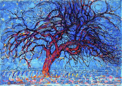 The Red Tree - Digital Remastered Edition Painting by Piet Mondrian ...