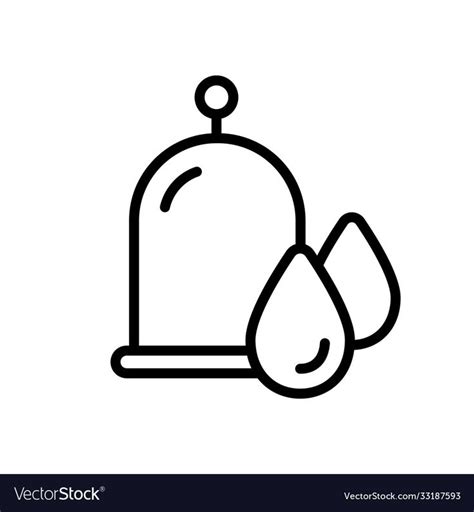 Hijama icon linear logo wet cupping vacuum vector image on VectorStock ...