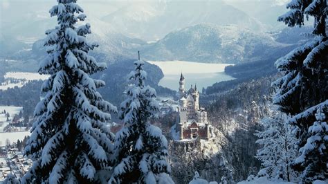 winter, Castle, Lake Wallpapers HD / Desktop and Mobile Backgrounds