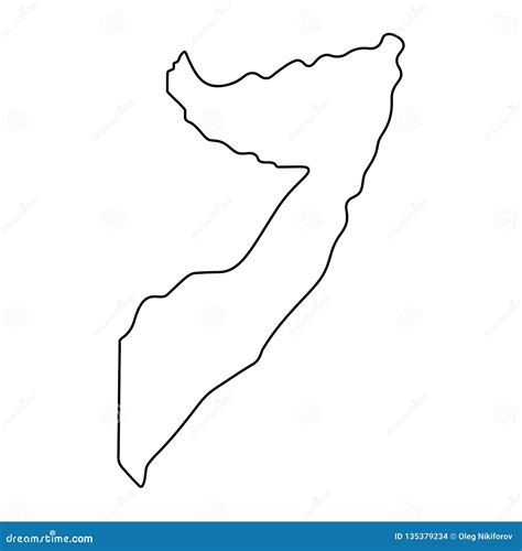 Somalia Map Outline Cartoon Vector | CartoonDealer.com #103335325