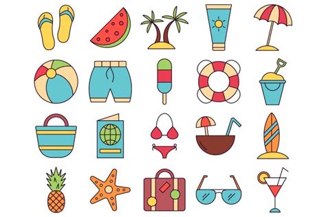 Summer Vector Free Icon Set - GraphicSurf.com