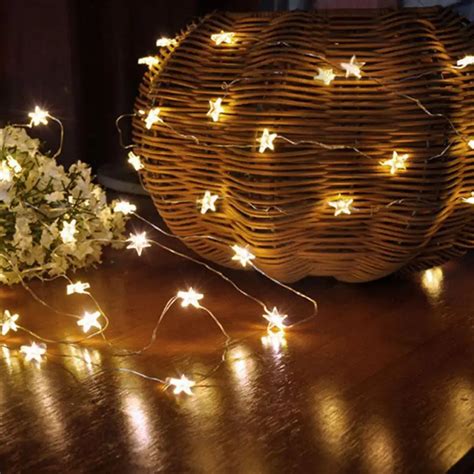 Led light 10 LED Star Light Cozy String Fairy Lights For Bedroom Xmas Wedding Party glow party ...