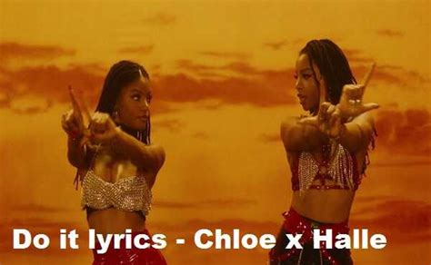 Do it lyrics - Chloe Halle - Song Lyrics Place