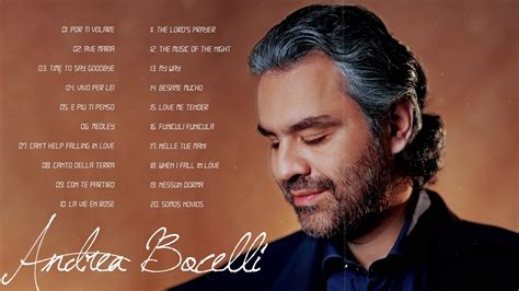 Andrea Bocelli Greatest Hits 2020 - The Best of Andrea Bocelli Full ...