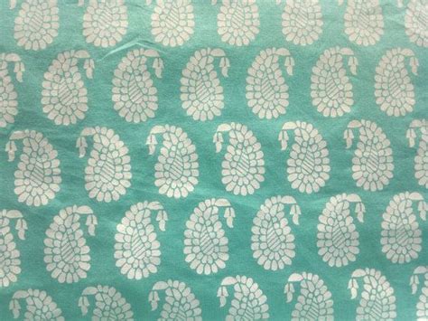 Cotton Block Print Paisley Floral Indian Fabric by RaajMa on Etsy | Block printing fabric ...
