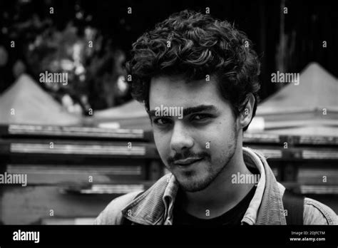 Portrait Of Smiling Young Man Outdoors Stock Photo - Alamy