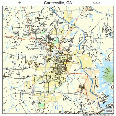 Cartersville Georgia Street Map 1313688