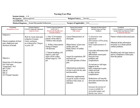 Nursing Care Plan Clinical Judgment Model Nursing Care Plan, 53% OFF