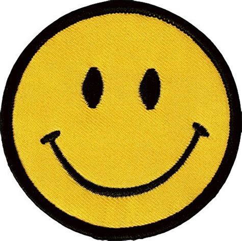 Buy Graphic Dust Smiley Face Embroidered Iron on Patch Smile Logo Happy ...