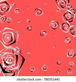 Black White Roses Different Sizes On Stock Vector (Royalty Free) 780351445 | Shutterstock