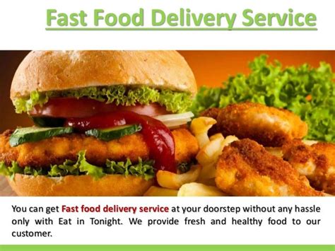 Fast Food Delivery Near Me - Eat in Tonight