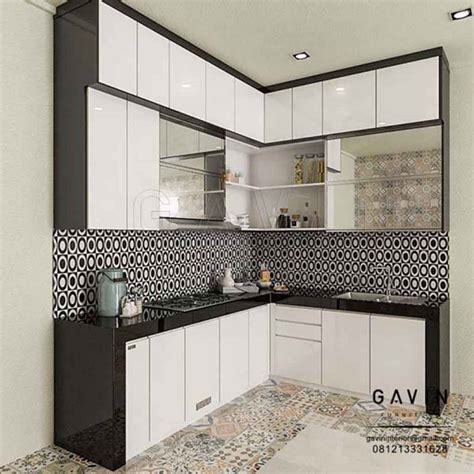 Gambar Lemari Dapur Warna Hitam Putih Pondok Cabe