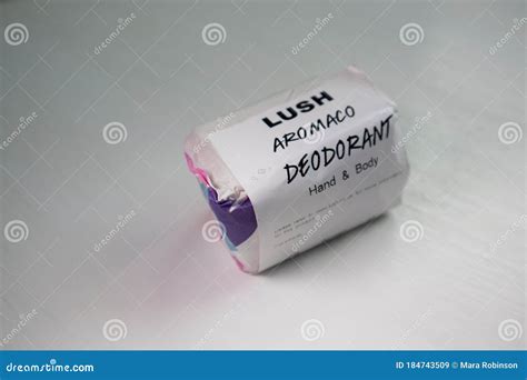 Lush Branded Aromaco Solid Deodorant in Packaging Editorial Stock Image ...