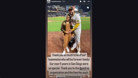 "Adios Amigo"- Eric Hosmer and wife Kacie Hosmer bid farewell to the San Diego Padres