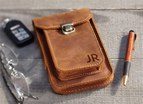 Personalized Belt Cell Phone Case, Vertical Leather Cell Phone Case,Fathers day gift, Distressed ...