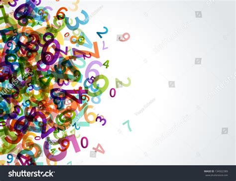 Colorful Numbers Vector Background - 134922389 : Shutterstock