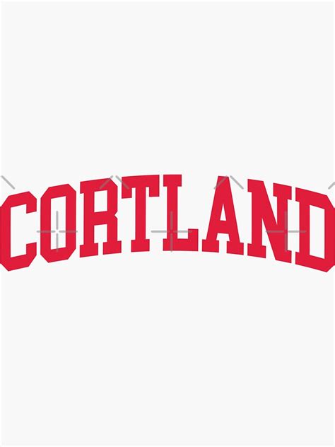 "suny cortland - college font curved" Sticker for Sale by scollegestuff | Redbubble