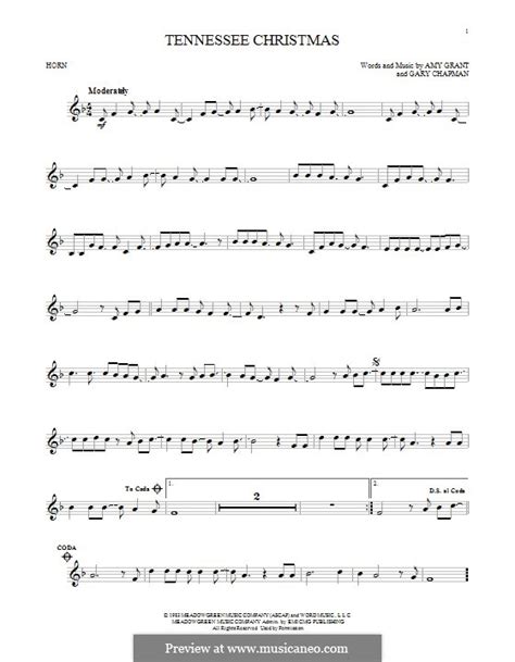 Tennessee Christmas by A. Grant, G. Chapman - sheet music on MusicaNeo