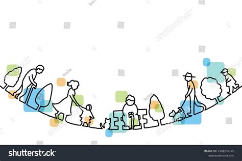 Line Drawing Society People Stock Illustration Stock Vector (Royalty ...