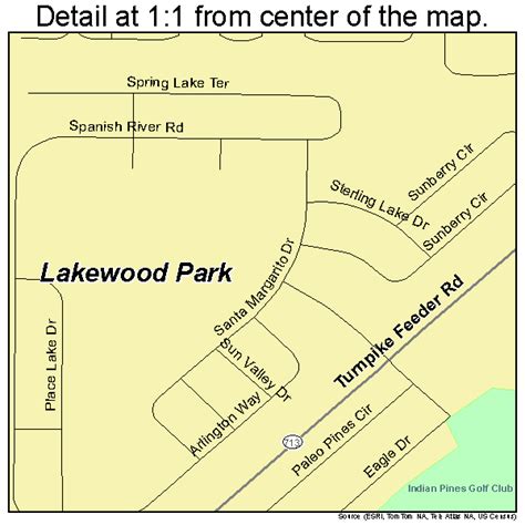 Lakewood Park Florida Street Map 1239062