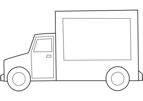 Egyszerű teherautó kifestő | Kifestők ingyen nyomtatható