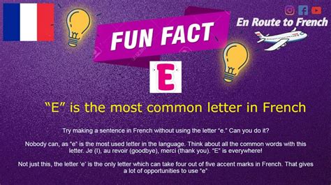 Do you know – “E” is the most common letter in French