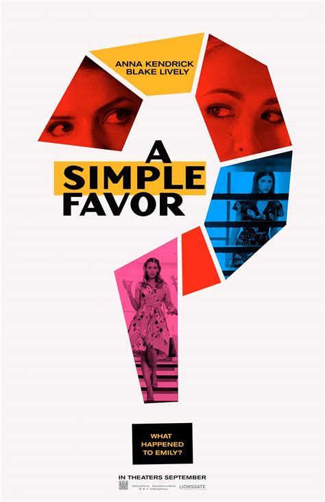 A Simple Favor (2018) Poster #1 - Trailer Addict