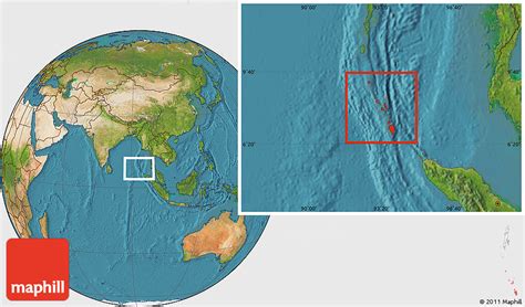 Satellite Location Map of Nicobar Islands