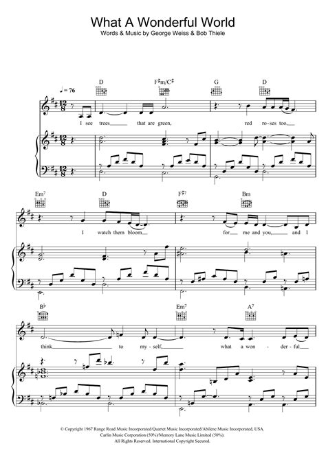 What A Wonderful World | Sheet Music Direct