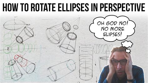 Drawing Ellipses in perspective - rotating and placing them - YouTube