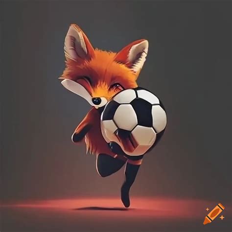 Fox playing soccer