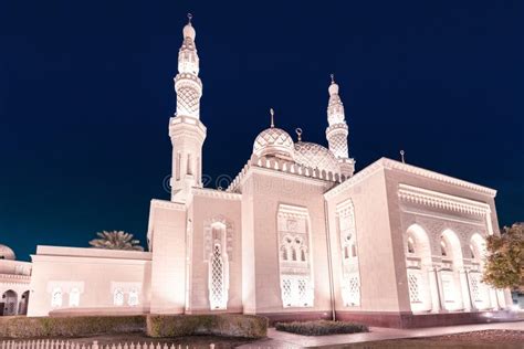 Illuminated Jumeirah Mosque at Night in Dubai, UAE. it is Also an ...