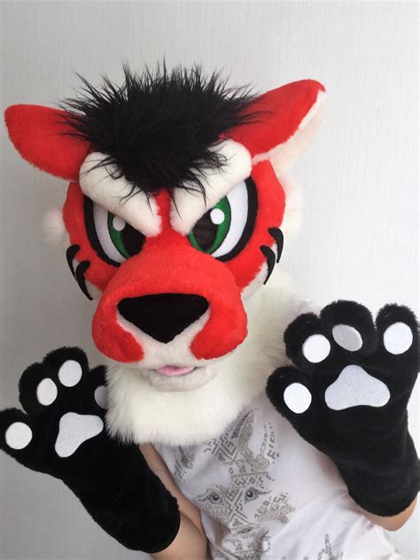 Red tiger fursuit | Fursuit, Fursuit head, Tiger halloween costume