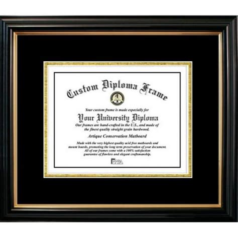 Petite Black Gold Trim & Black Gold Certificate Frame - Walmart.com ...