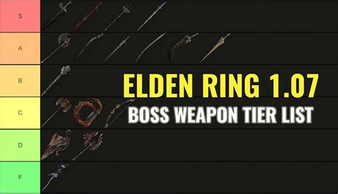 Elden Ring 1.07 Best Str, Dex, Int, Faith, Arcane Weapons | Elden Ring Boss Weapon Tier List