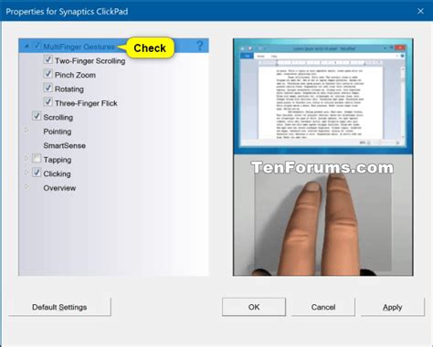 How to Enable or Disable Touchpad MultiFinger Gestures in Windows 10 | Tutorials