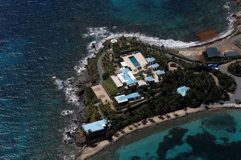 Facilities at Little St. James Island are seen in an aerial view near Charlotte Amalie ...