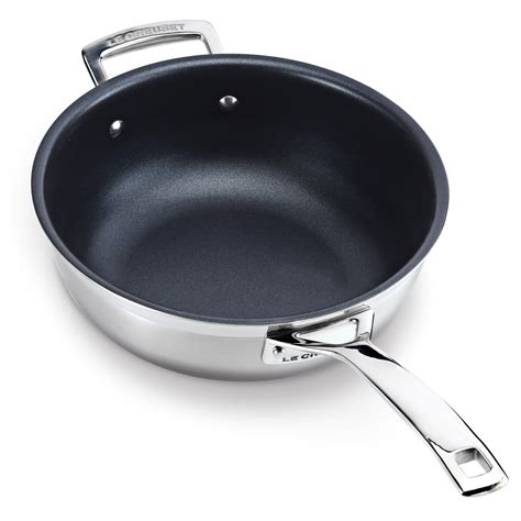 Le Creuset 3-Ply Stainless Steel Non-Stick Chef's Pan with Lid - 24 cm ...